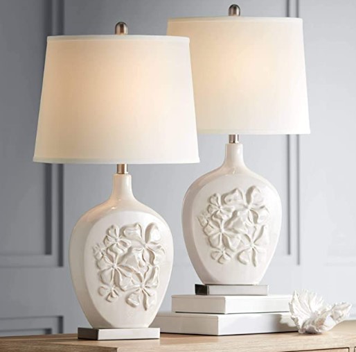 Pottery Lamp: Ewan Modern Country Cottage Table Lamps