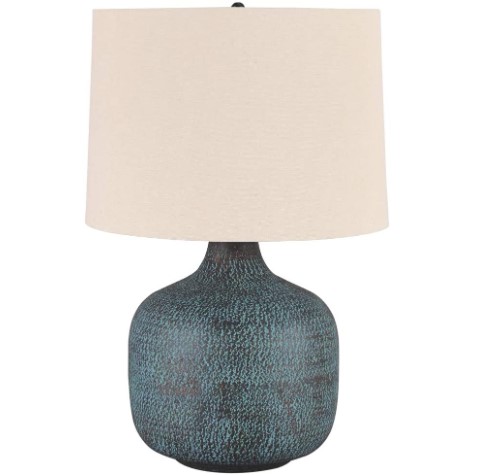 Pottery lamp: malthace metal accent table lamp