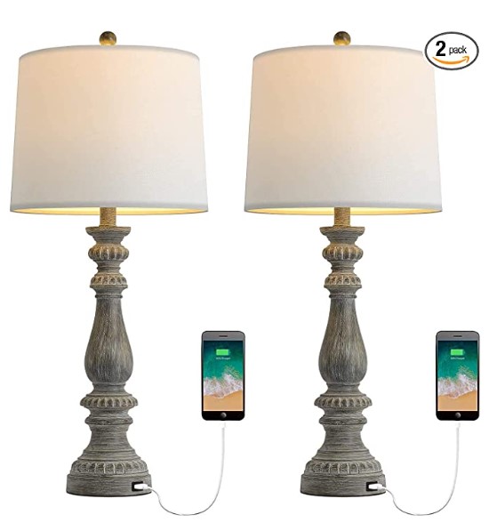 Pottery lamp: bobomomo 27. 75'' usb table lamp set