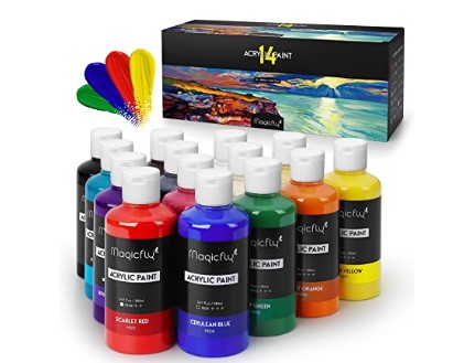 Pottery Painting Ideas: Magicfly Bulk Acrylic Paint Set