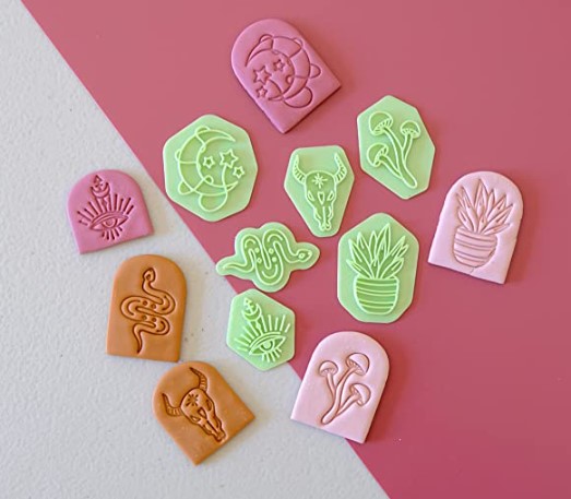 Pottery Stamps: Boho Pottery Stamps for Clay Jewelry Making