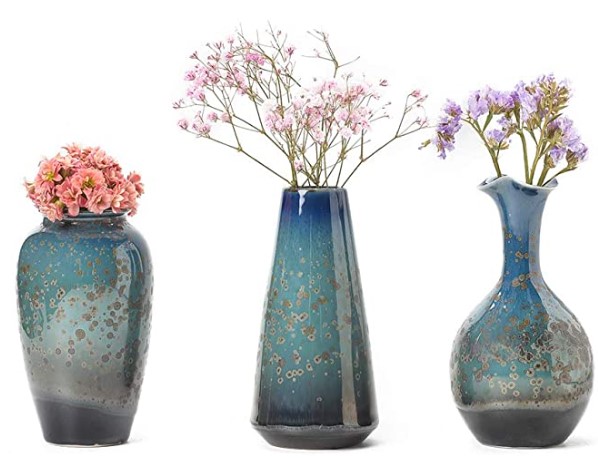 Pottery vase: ceramic flower vases set